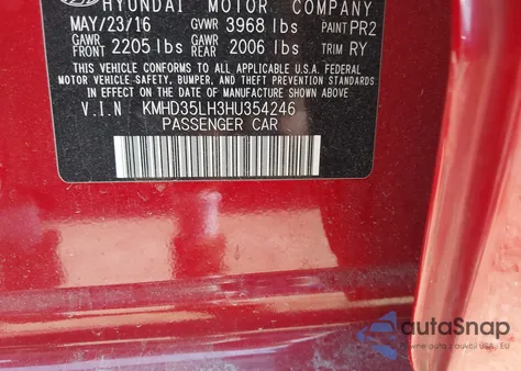 2017 Hyundai Elantra Gt from USA, damaged, VIN KMHD35LH3HU354246